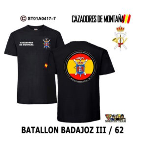 Camiseta-EE Batallón Badajoz III/62 Cazadores de Montaña