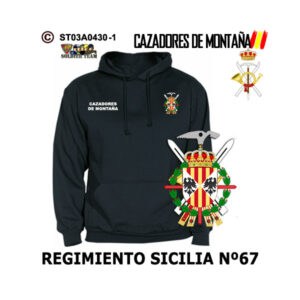 Sudadera-capucha Regimiento Sicilia Nº67 – Cazadores de Montaña