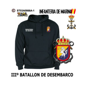Sudadera-capucha IIIº Batallón de Desembarco Infantería de Marina