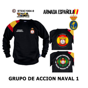 Sudadera-BanderaES Grupo 1 de Acción Naval Armada Española