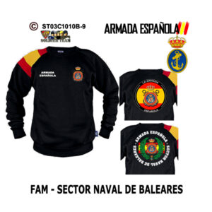 Sudadera-BanderaES Sector Naval de Baleares FAM Armada Española