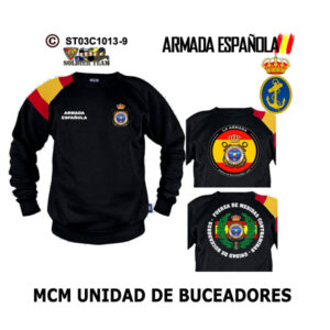 Sudadera-BanderaES Unidad de Buceadores M.C.M. Armada Española