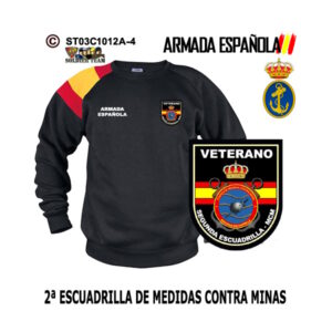Sudadera-bandera Veterano 2ª Escuadrilla de Medidas Contra Minas - Armada Española