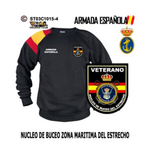 Sudadera-bandera Veterano Núcleo de Buceo Zona Marítima del Estrecho Armada Española