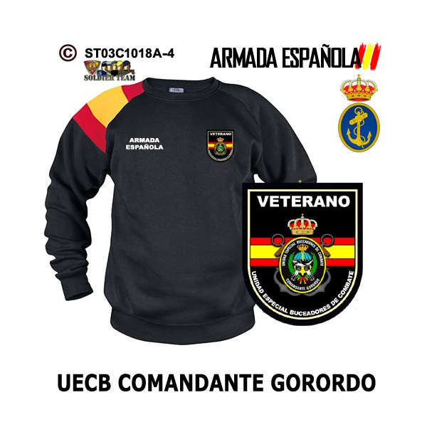 Sudadera-bandera Veterano UECB Comandante Gorordo Armada Española