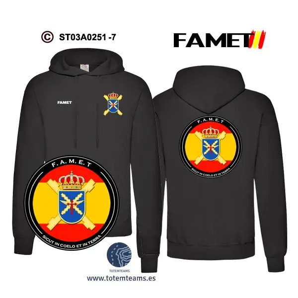 Sudadera-capuchaES FAMET Escudo Genérico - Imagen 4