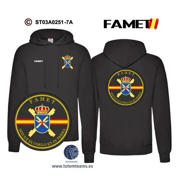 Sudadera-capuchaES FAMET Escudo Genérico - Imagen 3