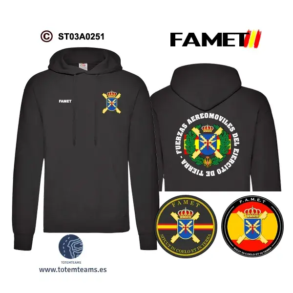 Sudadera-capuchaES FAMET Escudo Genérico