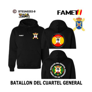 Sudadera-capuchaES FAMET Batallón del Cuartel General