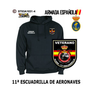 Sudadera-capucha Veterano 11ª Escuadrilla de Aeronaves Armada Española
