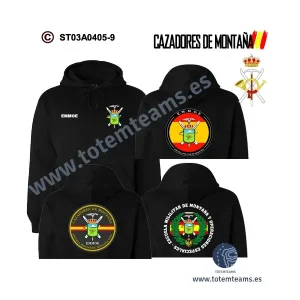 Sudadera-capuchaES EMMOE Escudo Antiguo - Cazadores de Montaña