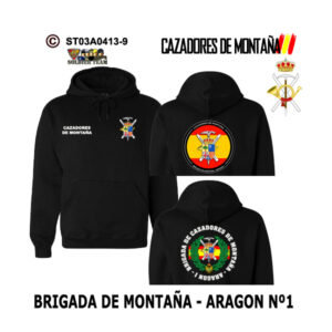 Sudadera-capuchaES Brigada de Montaña Aragón I – Cazadores de Montaña