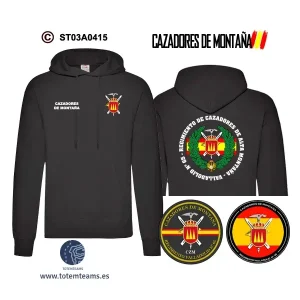 Sudadera-capuchaES Regimiento Valladolid nº 65 – Cazadores de Montaña