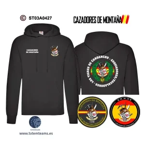 Sudadera-capuchaES EMMOE Los Tigres de Candanchú – Cazadores de Montaña