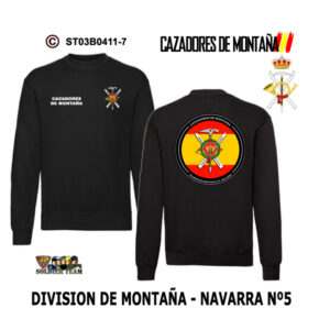 Sudadera-ES División de Montaña Navarra Nº5 – Cazadores de Montaña