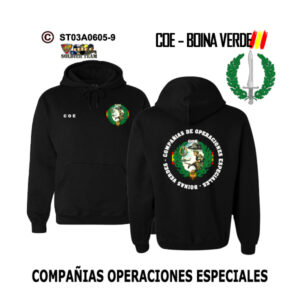 Sudadera-capuchaES COE Guerrillero Boina Verde – Compañías Operaciones Especiales