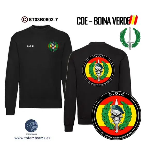 Sudadera-clásicaES COE Los Novios de la Muerte – Boina Verde - Imagen 3