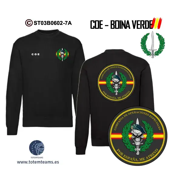 Sudadera-clásicaES COE Los Novios de la Muerte – Boina Verde - Imagen 2