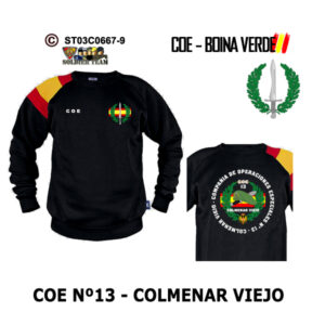 Sudadera-banderaES COE 13 Colmenar Viejo – Boina Verde