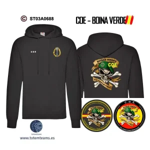 Sudadera-capuchaES COE Por España me atrevo – Boina Verde