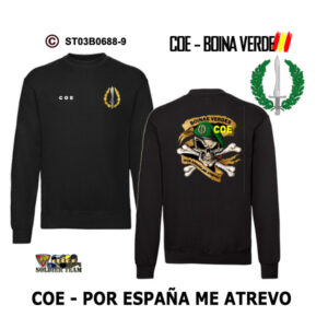 Sudadera-clásicaES COE Por España me atrevo – Boina Verde