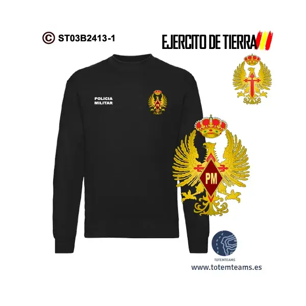 Sudadera-clásica PM Policía Militar Ejercito de Tierra - Imagen 2