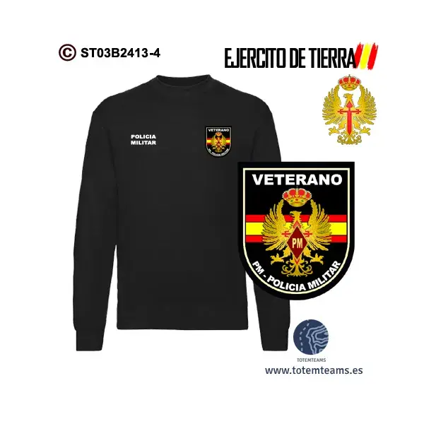 Sudadera-clásica PM Policía Militar Ejercito de Tierra - Imagen 3