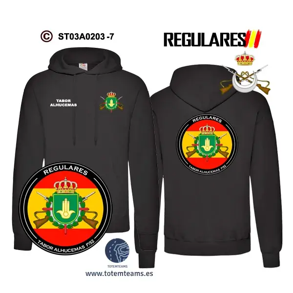 Sudadera-capuchaeES Tabor Alhucemas I/52 Grupo de Regulares - Imagen 2