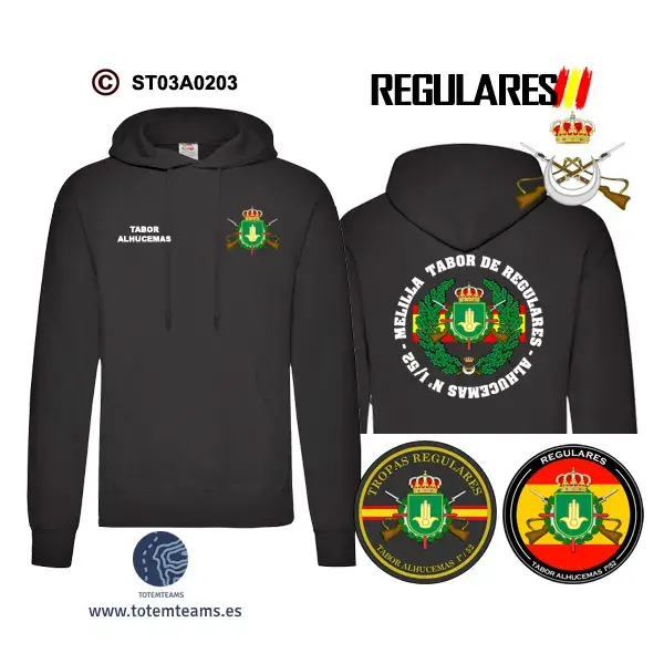 Sudadera-capuchaeES Tabor Alhucemas I/52 Grupo de Regulares