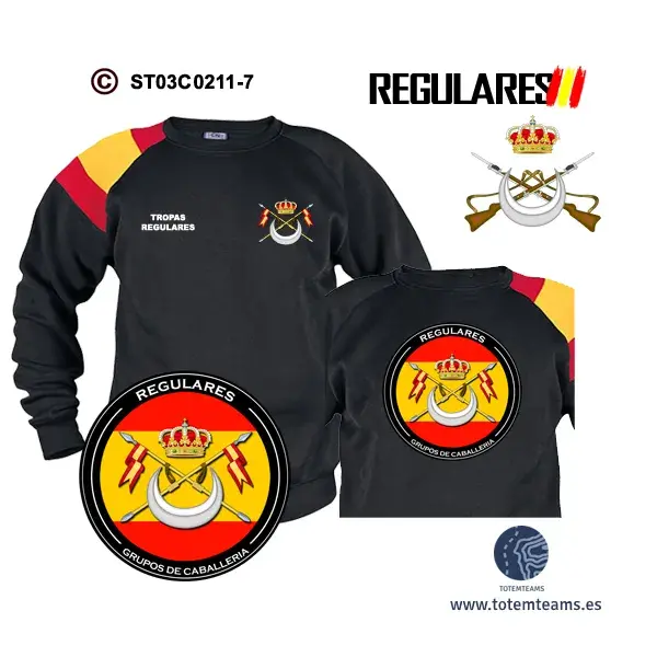 Sudadera-BanderaES Grupos de Caballería Regulares - Imagen 2