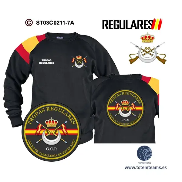 Sudadera-BanderaES Grupos de Caballería Regulares - Imagen 3