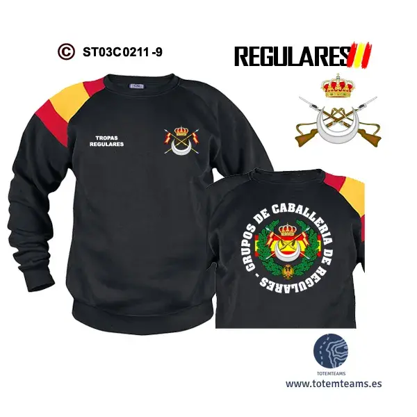 Sudadera-BanderaES Grupos de Caballería Regulares - Imagen 4