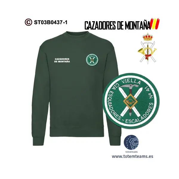 Sudadera-clásica Viella Nº 41 Cia Esquiadores/Escaladores – Cazadores de Montaña - Imagen 2