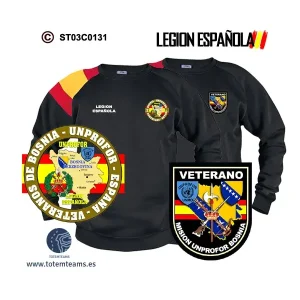 Sudadera-bandera Veterano de Bosnia Legión Española