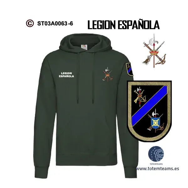 Sudadera-capucha 70 IVº Tercio Alejandro Farnesio – Legión Española - Imagen 3