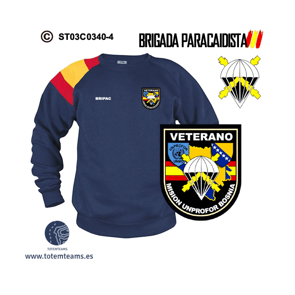 Sudadera-bandera Veterano de Bosnia BRIPAC - Imagen 2