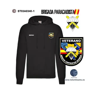 Sudadera-capucha Veterano de Bosnia BRIPAC