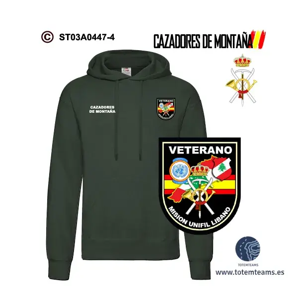 Sudadera-capucha Veterano de Líbano Cazadores de Montaña - Imagen 2