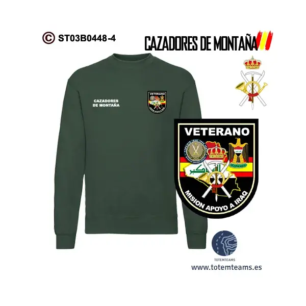 Sudadera-clásica Veterano de Iraq Cazadores de Montaña - Imagen 2