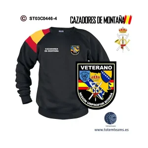 Sudadera-bandera Veterano de Bosnia Cazadores de Montaña