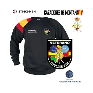 Sudadera-bandera Veterano de Mali Cazadores de Montaña