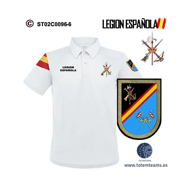 Polo-Bandera Grupo Ligero de Caballería Legión Española - Imagen 2