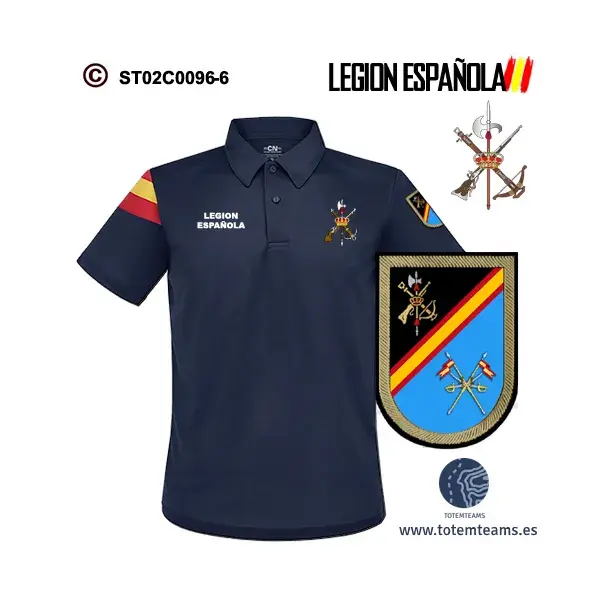 Polo-Bandera Grupo Ligero de Caballería Legión Española - Imagen 4