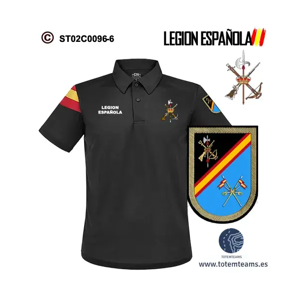 Polo-Bandera Grupo Ligero de Caballería Legión Española - Imagen 3