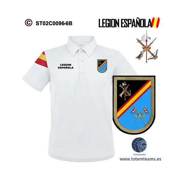 Polo-Bandera Grupo Ligero de Caballería Legión Española - Imagen 5