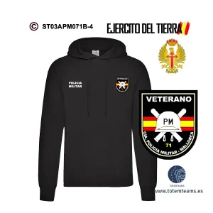 Sudadera-capucha PM 71 Mallorca – Veterano Policía Militar