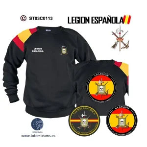 Sudadera-BanderaES Compañía de Defensa Contra Carro 2º Tercio Legión Española