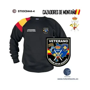 Sudadera-bandera Veterano de Kosovo Cazadores de Montaña